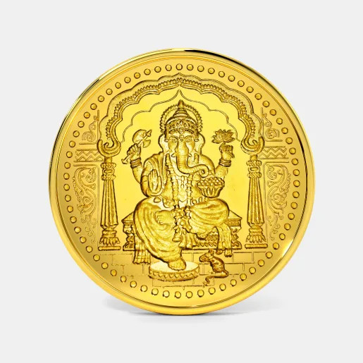 24 KT Ganesh Gold Coin